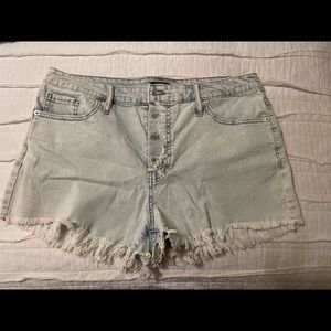 Wild Fable Denim Shorts with Frayed Bottom